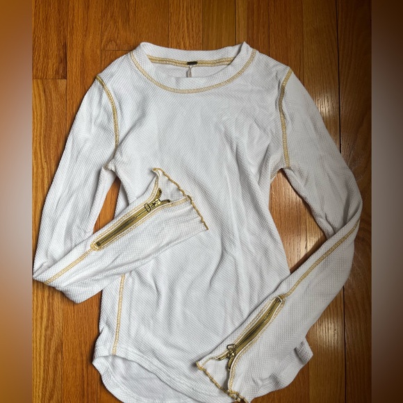 Free People Zip It Off Waffle Knit Thermal - Picture 4 of 4